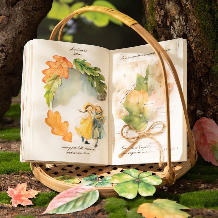 Leaf Stickers A Leaf PET Plant Decor for Journals