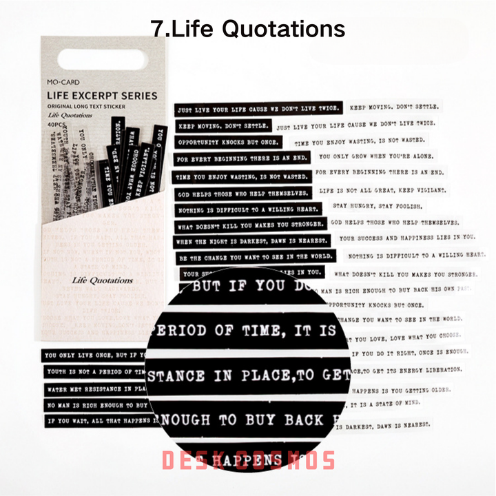 Life Quotations Sticker Style