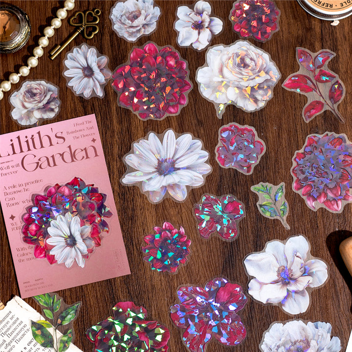 Liliths Garden Floral Stickers for Decorative Projects