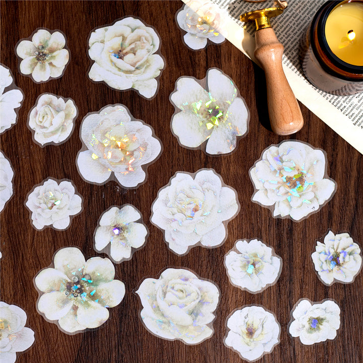 Liliths Garden Flower Stickers for Collage Projects
