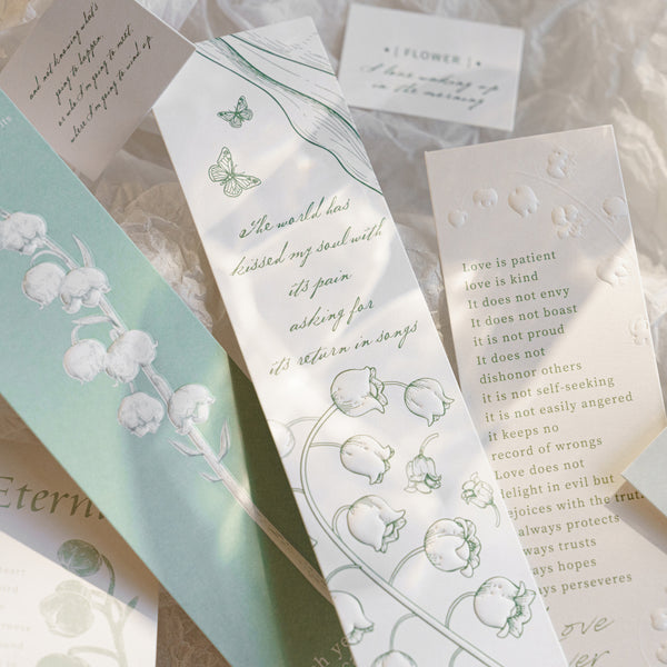Lilyofthe Valley Bookmark Morandi Green for DIY Decoration