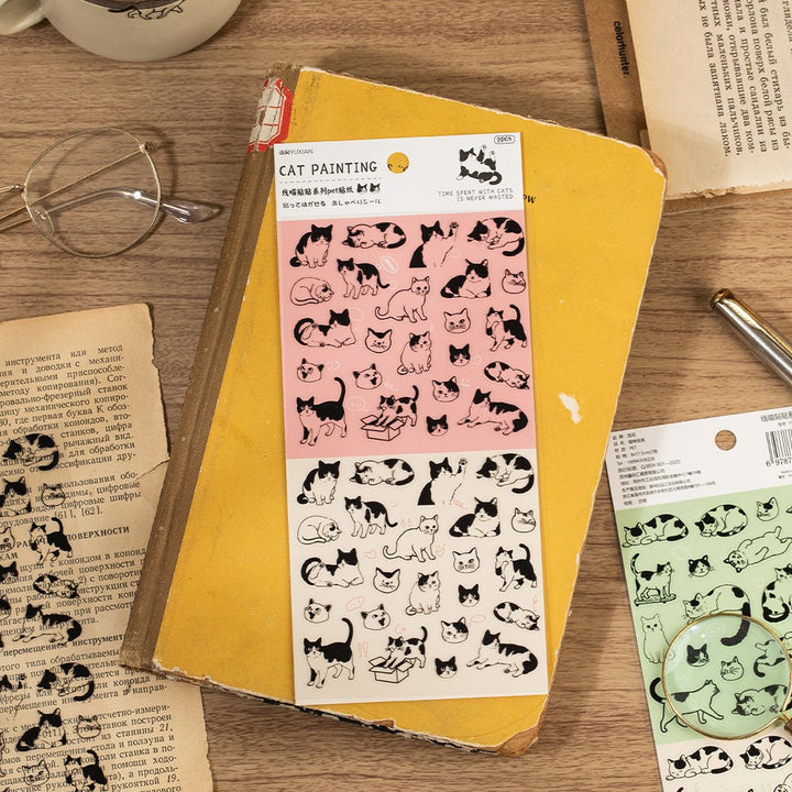Line Cat Creative DIY PET Stickers Art Supplies