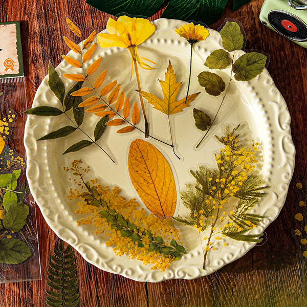 Linmist Echo PET Plant Stickers for Junk Journal