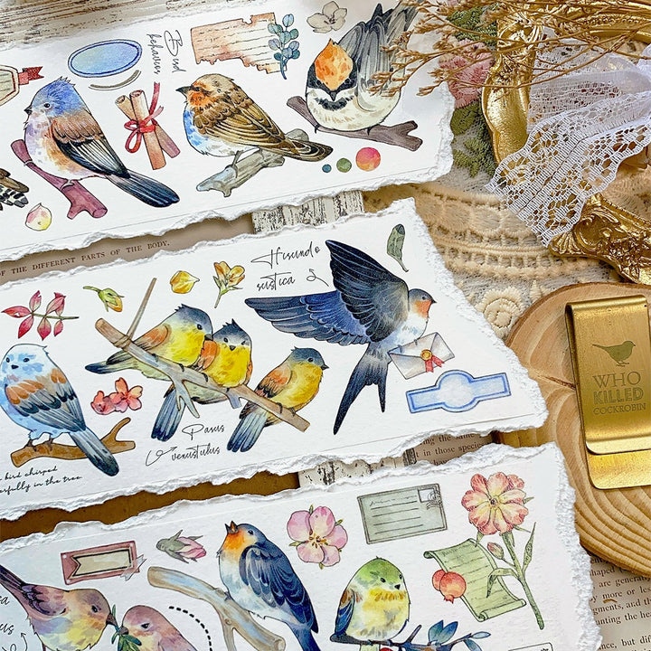 Little Birds PET Tape Scrapbook Collage Supply