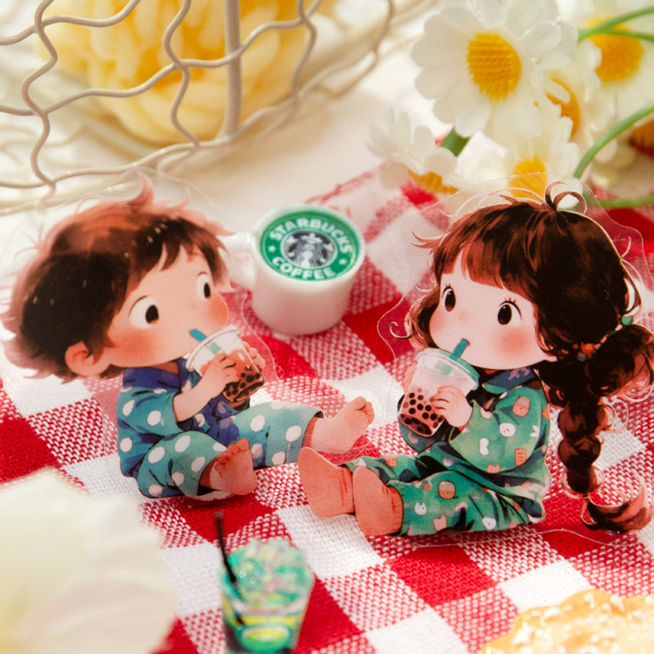 Little Paradise Cute Character Stickers Kids and Cartoon