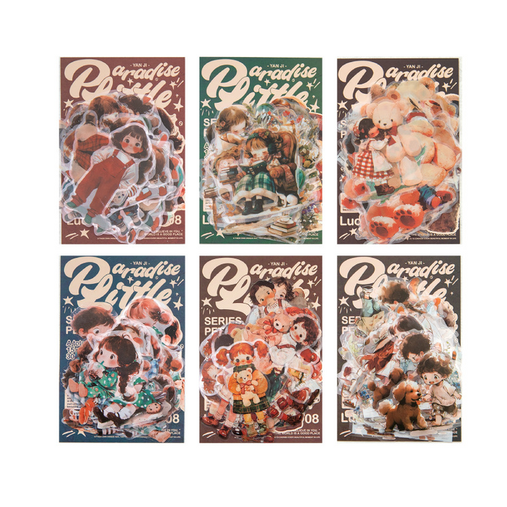 Little Paradise Cute Character Stickers Sweet Cute Theme