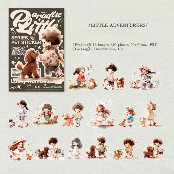 Little Paradise Cute Character Stickers Sweet and Cute DIY