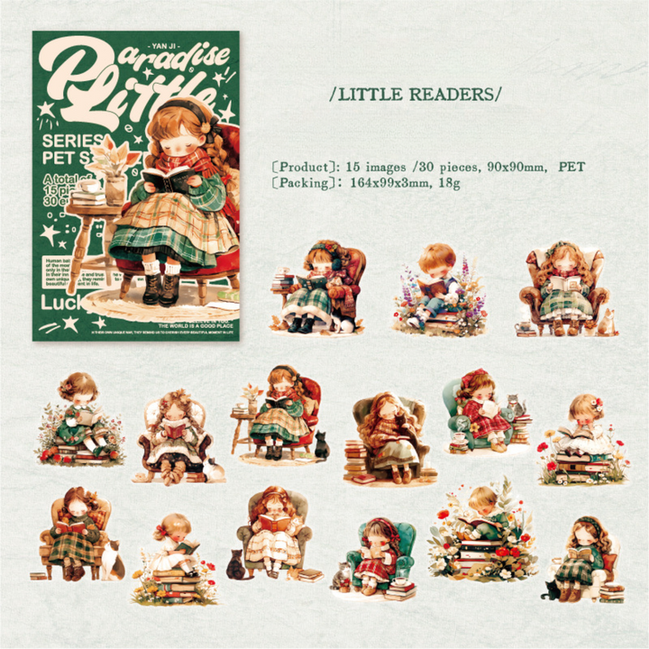 Little Paradise Cute Character Stickers for Cute and Fun Decoration