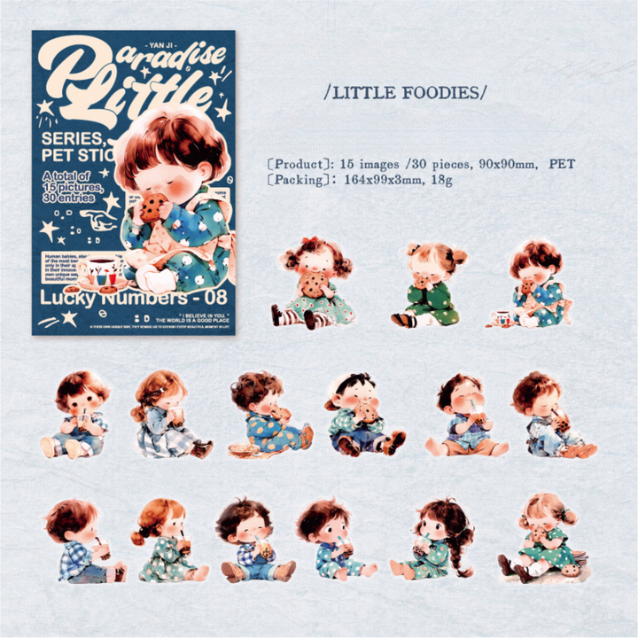Little Paradise Cute Character Stickers for Fun Art Projects