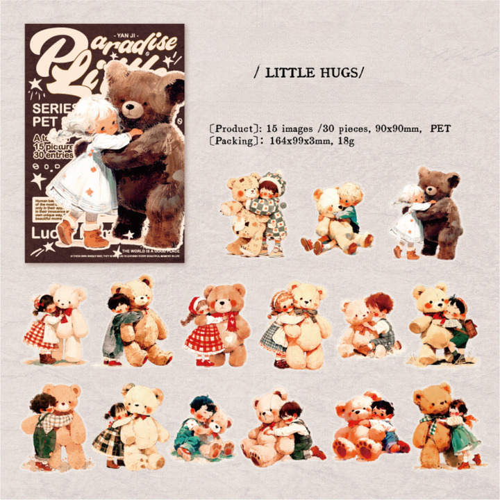 Little Paradise Cute Character Stickers for Journal Crafting