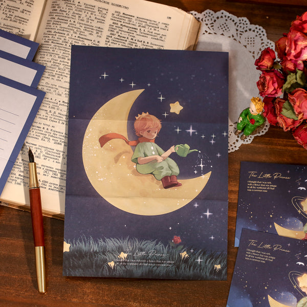 Little Prince Inspired Stationery Gift Set Starry Encounter Series with Artistic Letter Paper and Envelopes