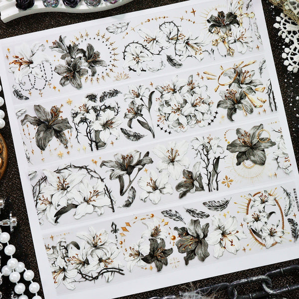 Blooming Lily Gothic Die - cut PET Tape - Desk Cosmos
