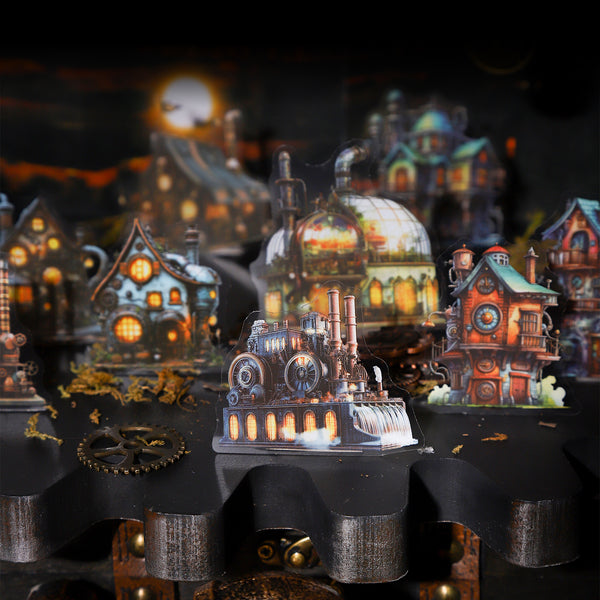 Magic Cabin Stickers The Cabin on the Gear Gothic PET Journal Supplies
