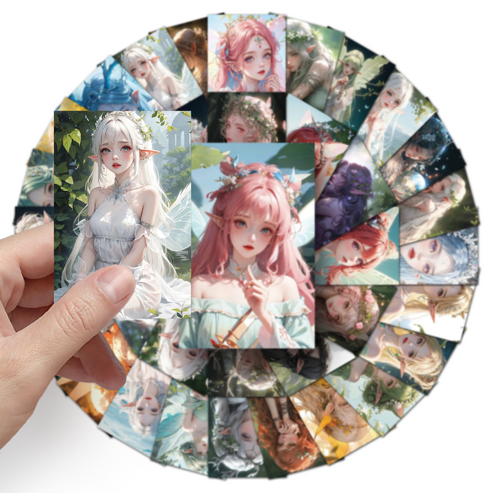 Magic Fantasy Stickers PVC Girl