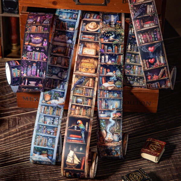 Magic PET Tape Magic Bookcase Fantasy Journal Collage