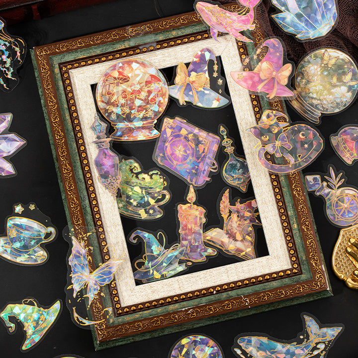 Magic Stickers Jinxiu Glass Series Cold Foil Scrapbook Supplies
