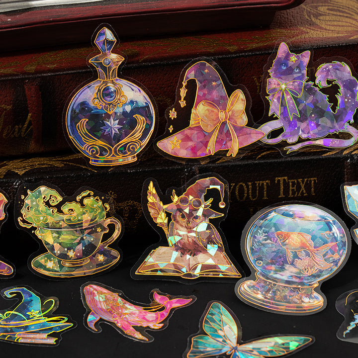 Magic Stickers Jinxiu Glass Series Elegant PET Journal Stickers