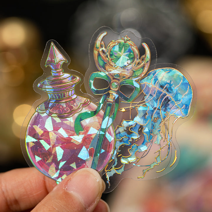 Magic Stickers Jinxiu Glass Series Fantasy Gothic PET Stationery