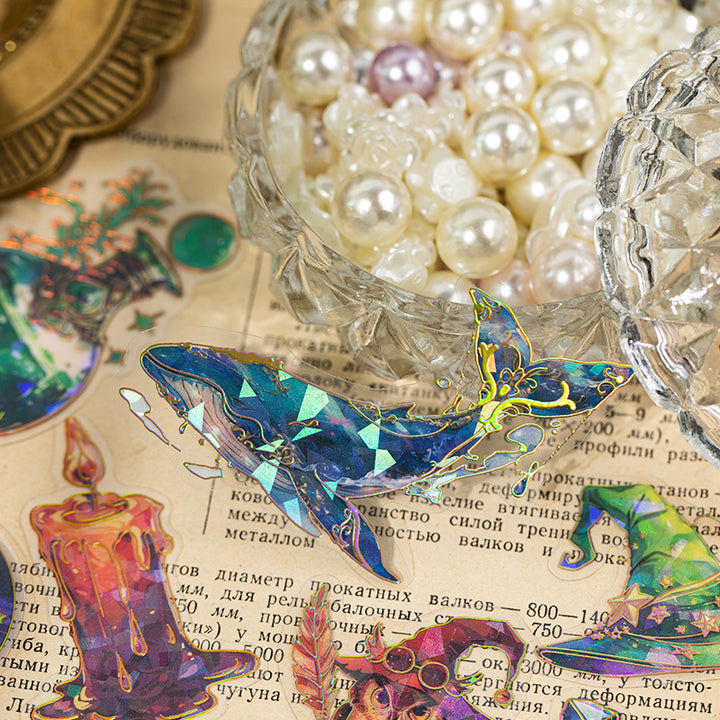 Magic Stickers Jinxiu Glass Series Scrapbook PET Material for Collage