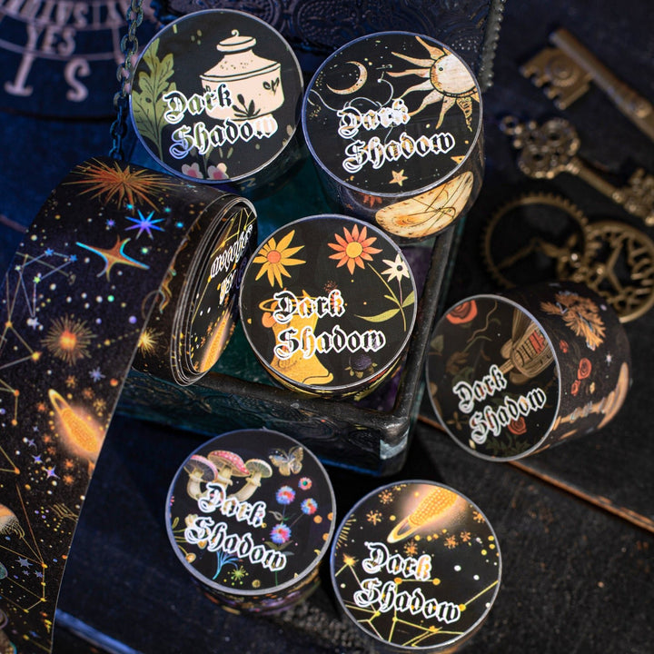 Magic Washi Tape Dark Shadow Realm butterfly fungus illustration tape