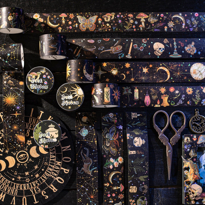Magic Washi Tape Dark Shadow Realm mysterious fantasy journal tape