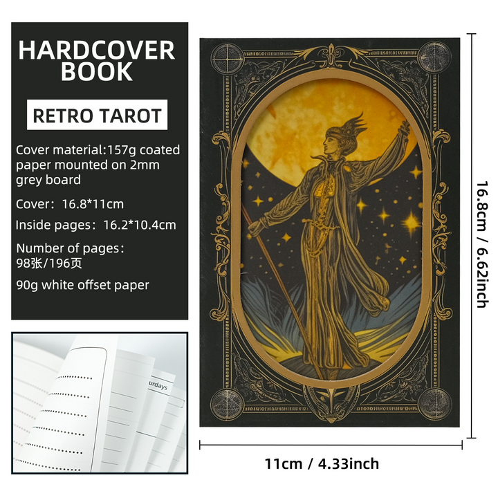 Magical Wand Under the Moon Hollow Design Planners Retro Theme Vintage Style for Journaling