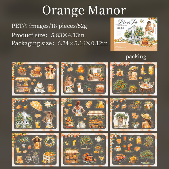 Manor Tour Orange Manor Daily Life Travel Stickers