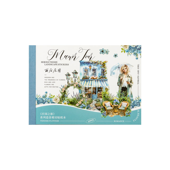 Manor Tour Sticker Books Art Collage Stickers for Travel Diaries