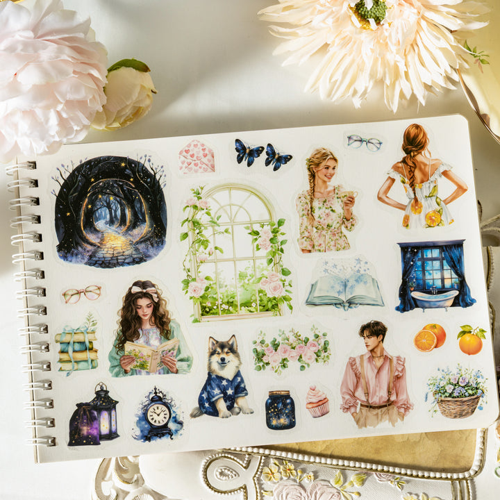 Manor Tour Sticker Books Food and Fruits Decorative Journal Stickers