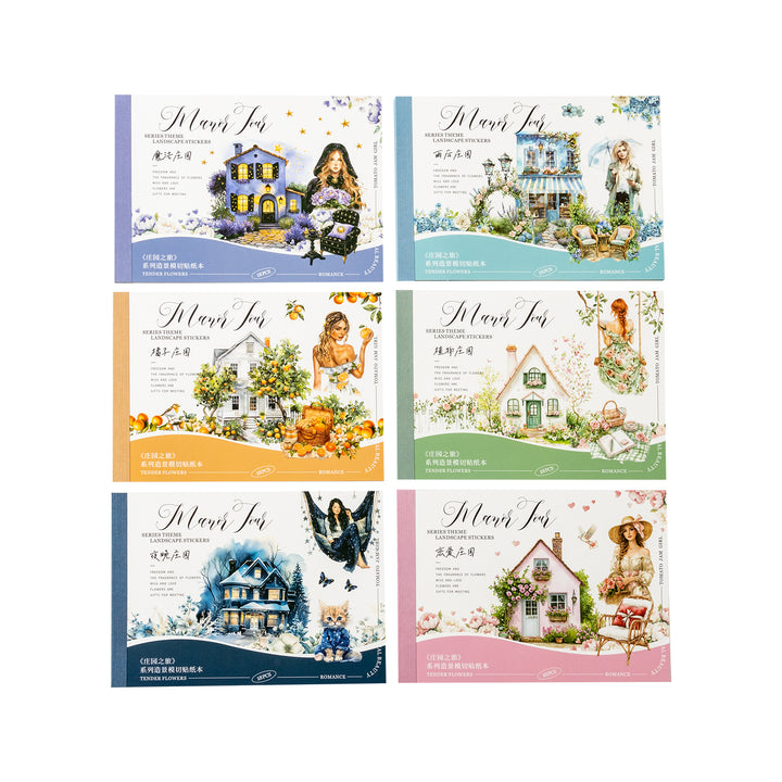 Manor Tour Sticker Books Love Manor Romantic Scrapbook Stickers