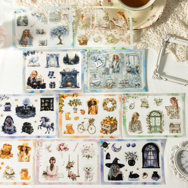 Manor Tour Sticker Books Romantic Gothic Journal Stickers for Scrapbooking