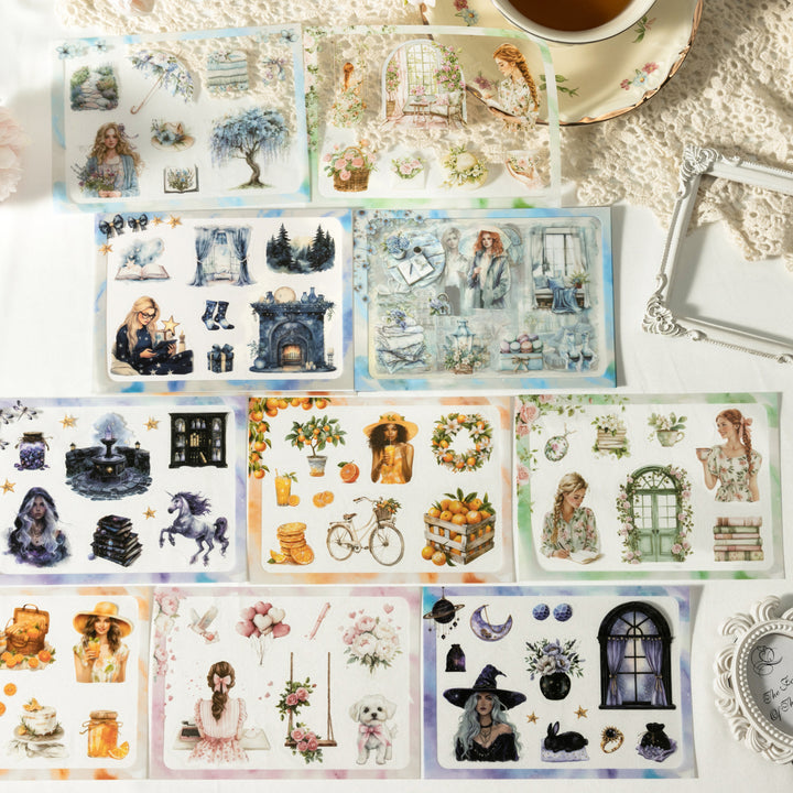 Manor Tour Sticker Books Romantic Gothic Journal Stickers for Scrapbooking