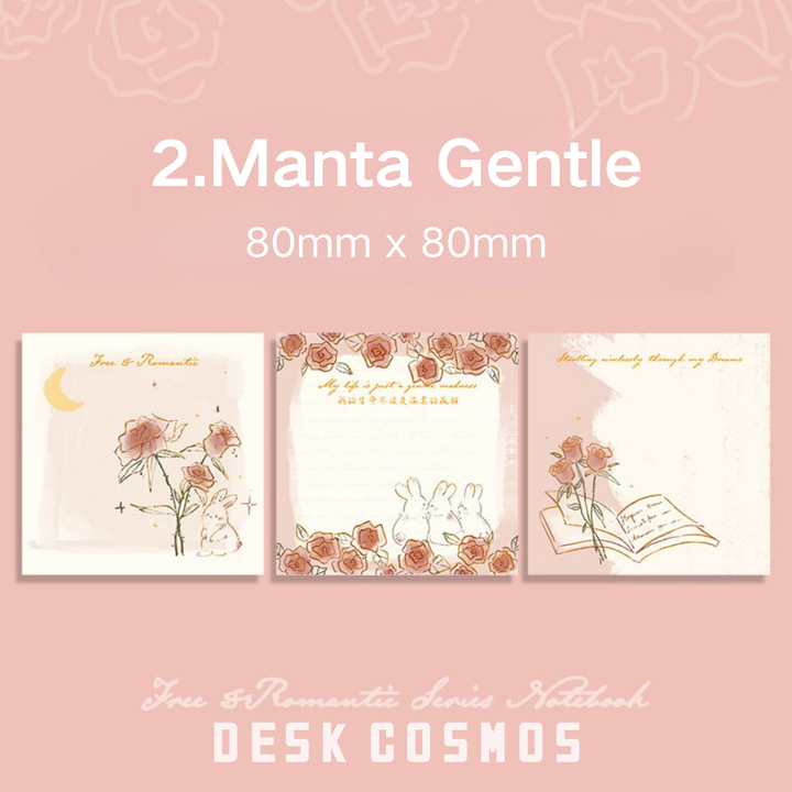 Manta Gentle Rose Memo Creative Journal Paper