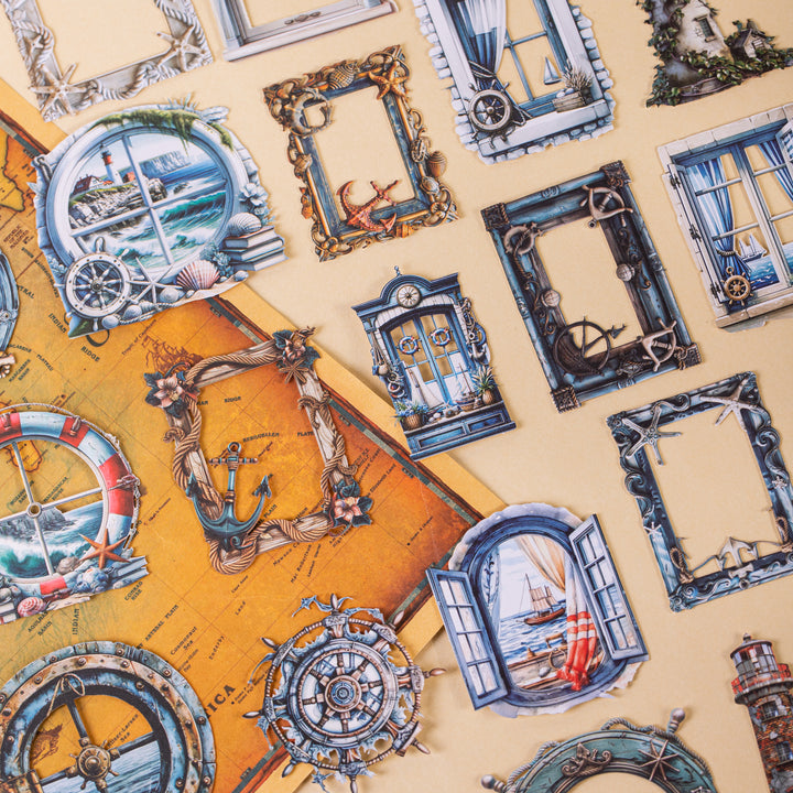 Maritime Time Cardstock Stickers Bottles Design