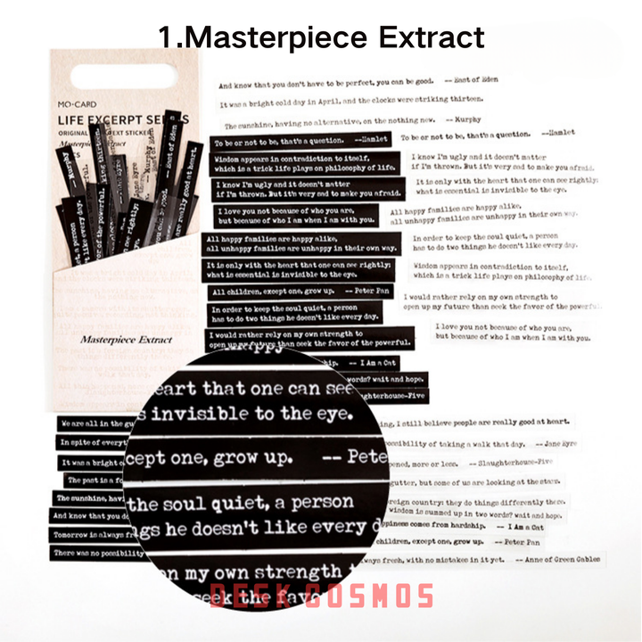 Masterpiece Extract - White Background Sticker Detail Display