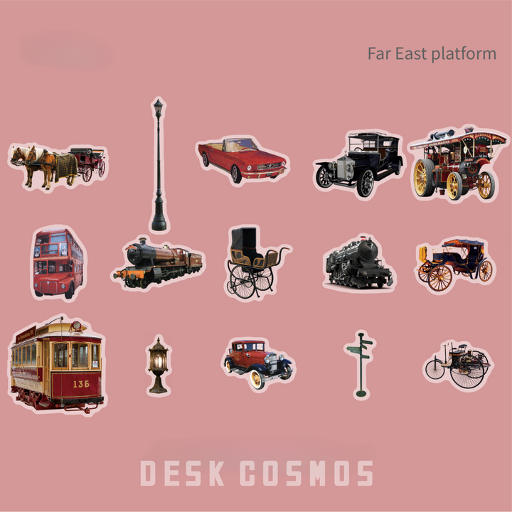 Medieval Story Series Far East Platform Retro Stickers