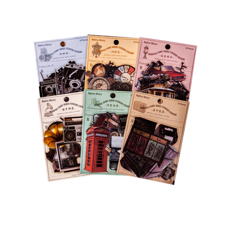 Medieval Story Series PET Stickers Retro Photography Decoration