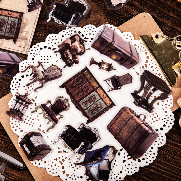 Medieval Story Series PET Stickers Retro Technology Art
