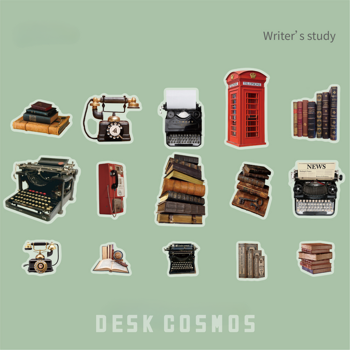 Medieval Story Series Writer's Study Retro Stickers
