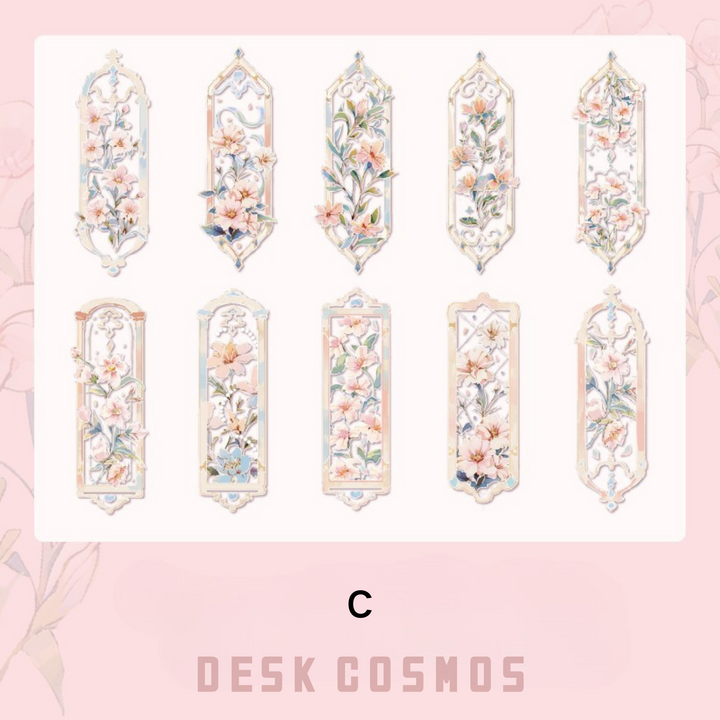 Meet Flowers Hidden Scenery Bookmark Gift for Readers Vintage Style with Embossed Edge