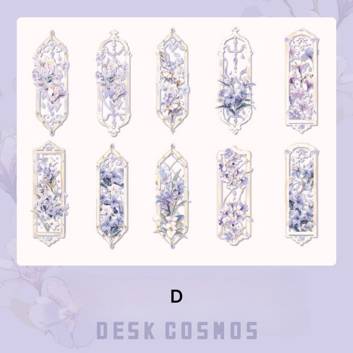 Meet Flowers Hidden Scenery Magic Theme Bookmark Embossed Floral Design for Craft Projects