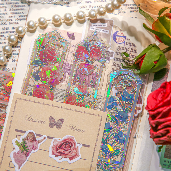 Meet Flowers Hidden Scenery Series Magic Theme Bookmark Elegant Floral Embossed