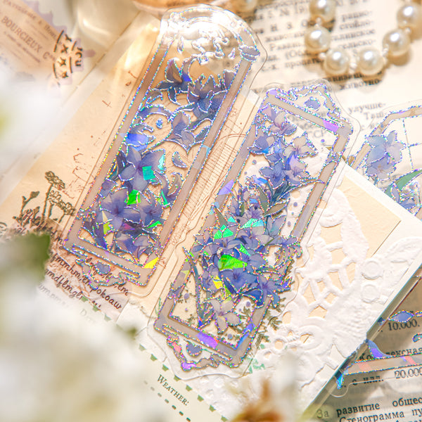 Meet Flowers Hidden Scenery Vintage Bookmark Laser Gold Stamping Perfect for Book Lovers