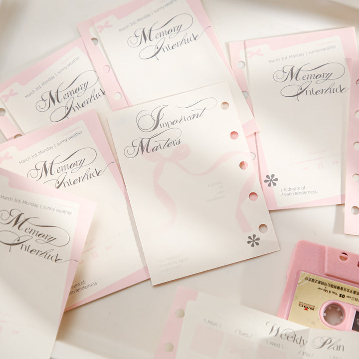 Memory Interlude Series M5 Sweet & Cute Loose-leaf Memo Papers for Personalization