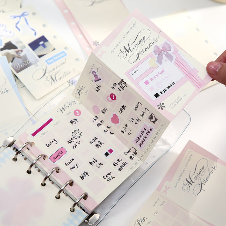 Memory Interlude Series M5 Watercolor Sweet & Cute Refills for Journaling