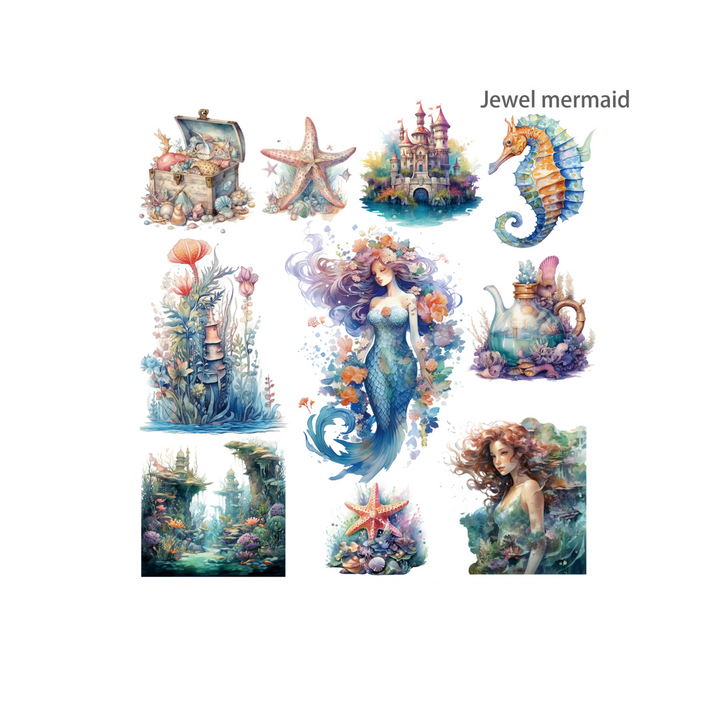 Mermaid Sea God Series Jewel Mermaid Enchanted Sea Stickers