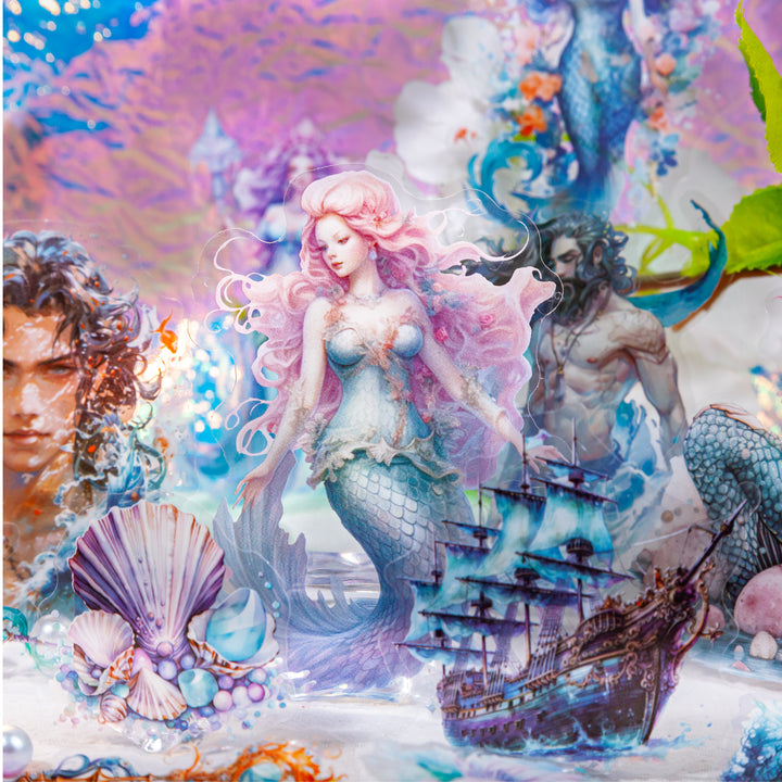Mermaid Sea God Series Sticker Pack Fantasy Ocean Theme