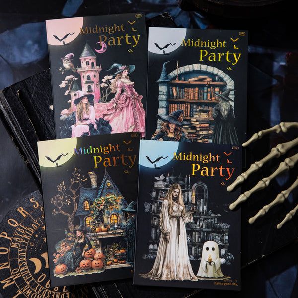Midnight Party Halloween Sticker Books Gothic Style
