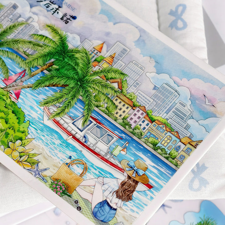 Midsummer Tide PET Tape DIY Stationery For Scrapbook Creation