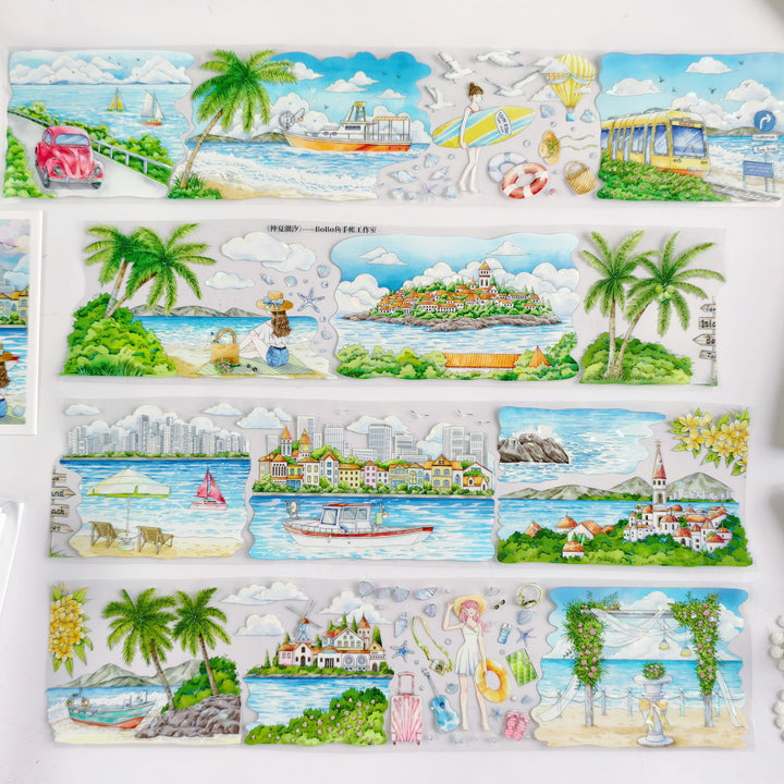 Midsummer Tide PET Tape Decorative For Phone Case Decoration
